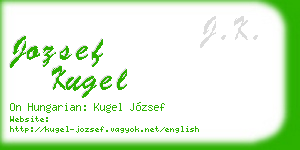 jozsef kugel business card