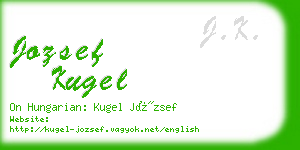 jozsef kugel business card